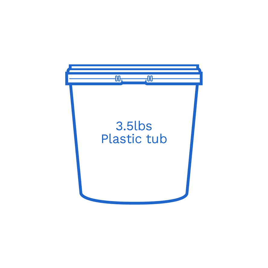 3 5lbs plastic tub FSUS Hillside