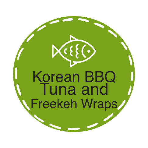 Korean BBQ Tuna and Freekah Wraps