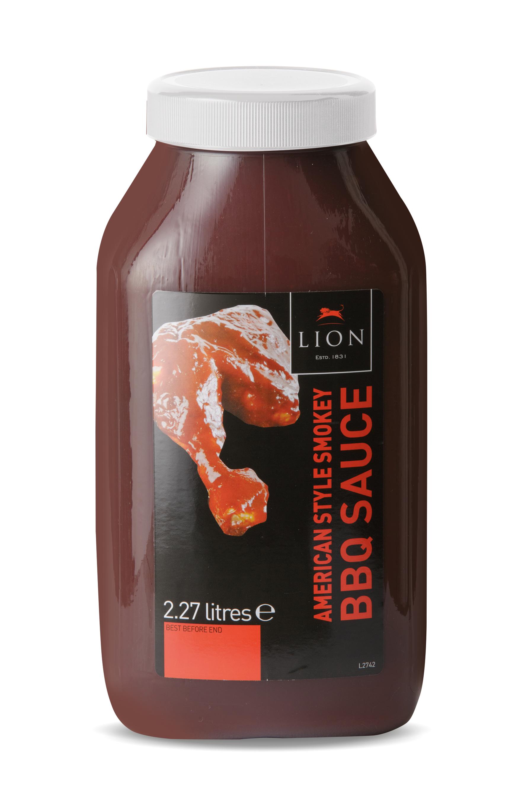 Lion American Style Smokey BBQ Sauce 2 27 L White Lid