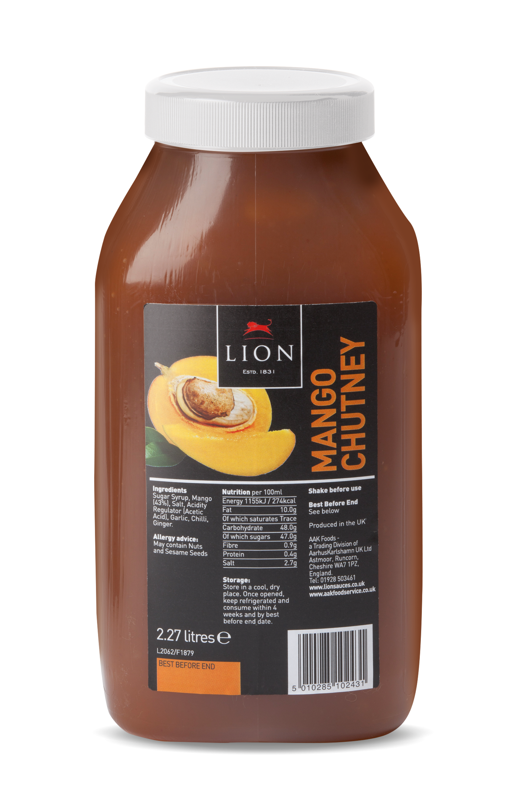 Lion Mango Chutney 2 27 L White Lid