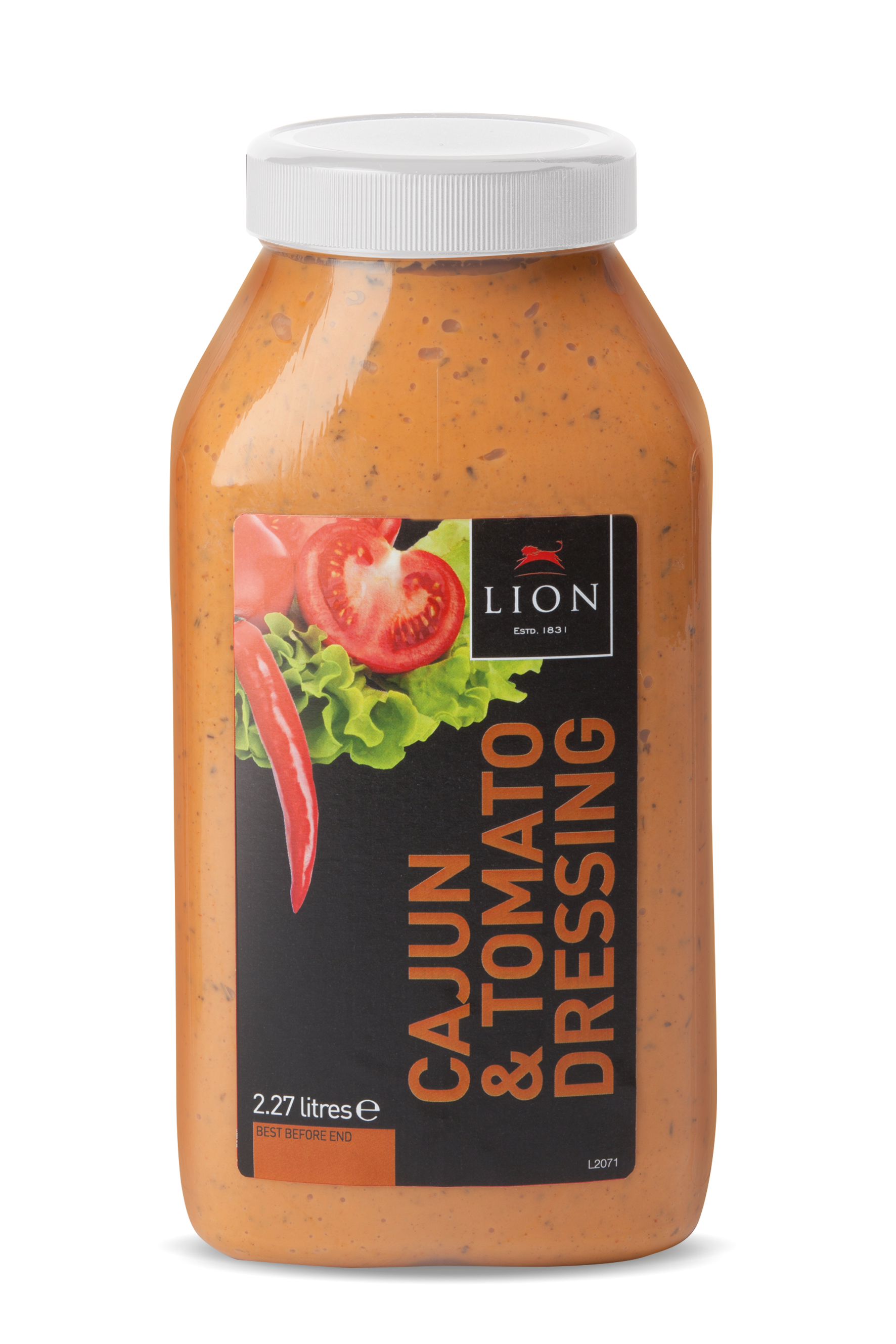 Lion Cajun & Tomato Dressing.2.27L.WhiteLid